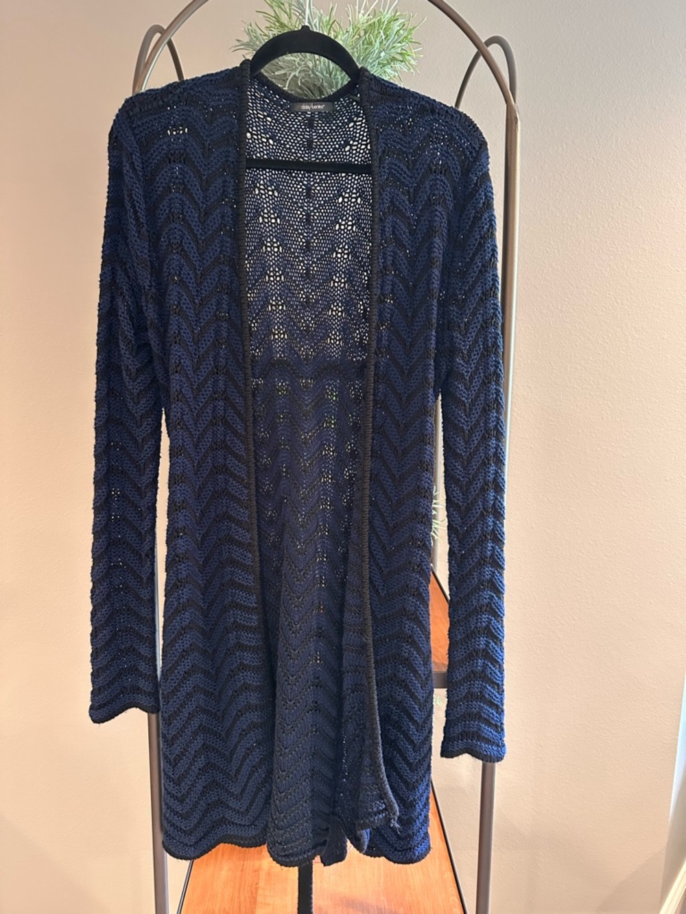 Daisy Fuentes Tunic-length Cardigan with Removable Belt